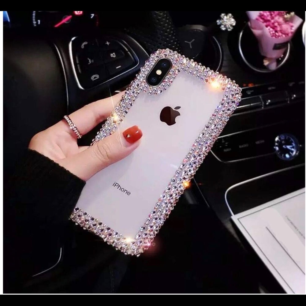 iPhone X blinged case